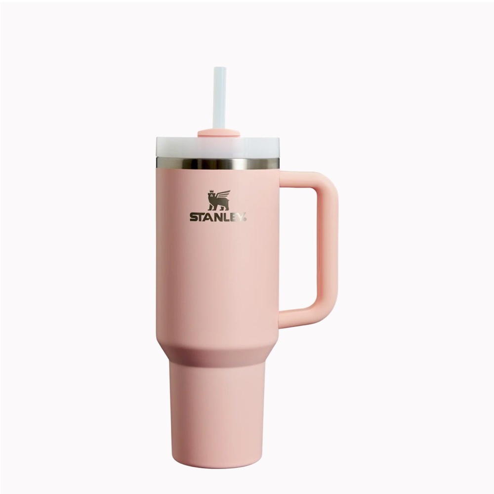 Stanley Tumbler 40 oz color bloom light pink + FREE pouch & one straw cover cap - Picture 2 of 6